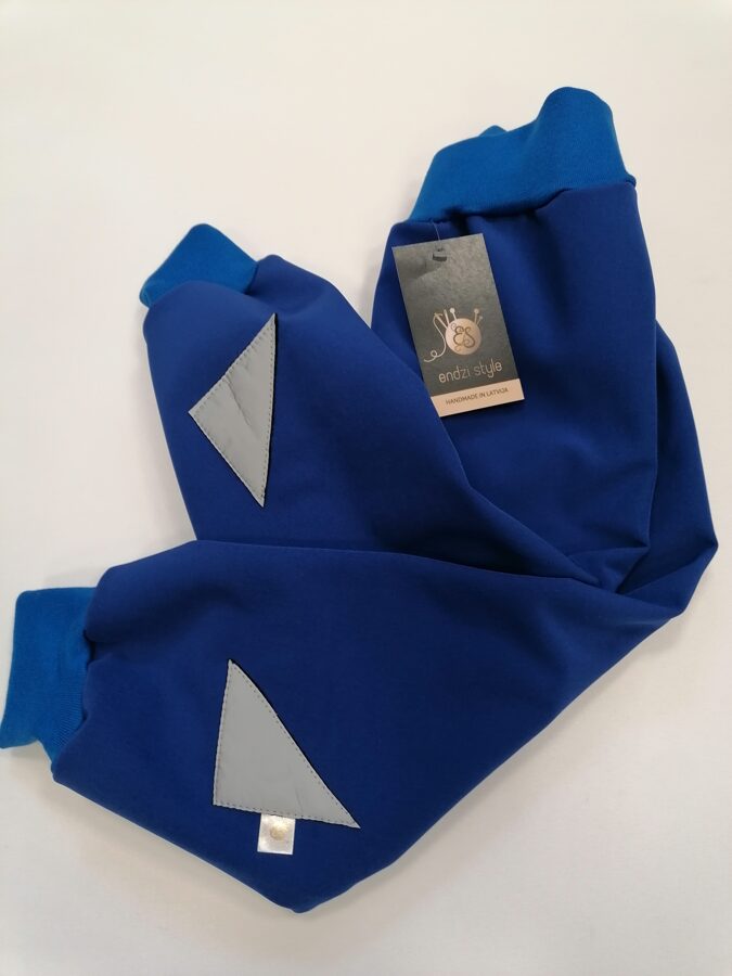 Softshell bikses zilā krāsā ar un bez atstarotājiem. 74-140. izm.