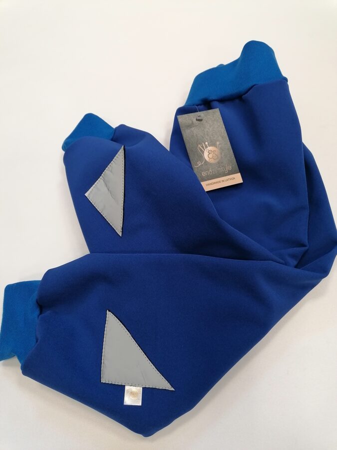 Softshell bikses zilā krāsā ar un bez atstarotājiem. 74-140. izm.