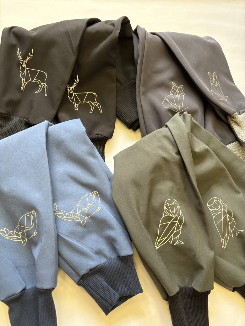 Atstarojošas zīmes .Softshell bikses bērniem.74-146.izm.