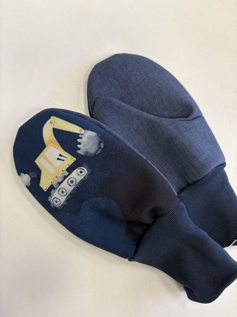 Bērnu softshell cimdi .Ekskavators.1-7.gadi.