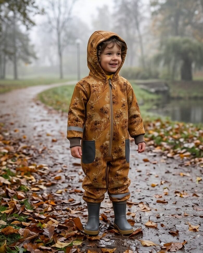 Rudens softshell kombinezons ar kabatām. 98/104.izm.