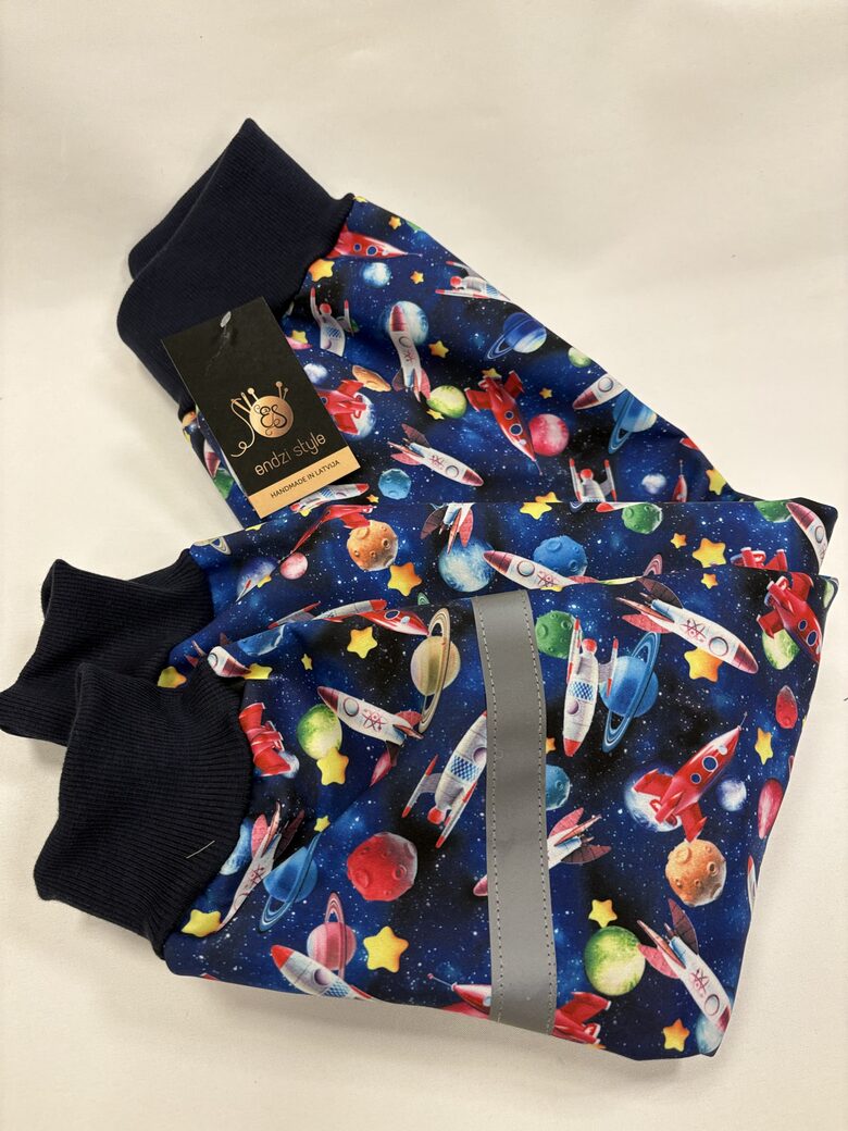 Zilas softshell bikses zēniem.Kosmoss.