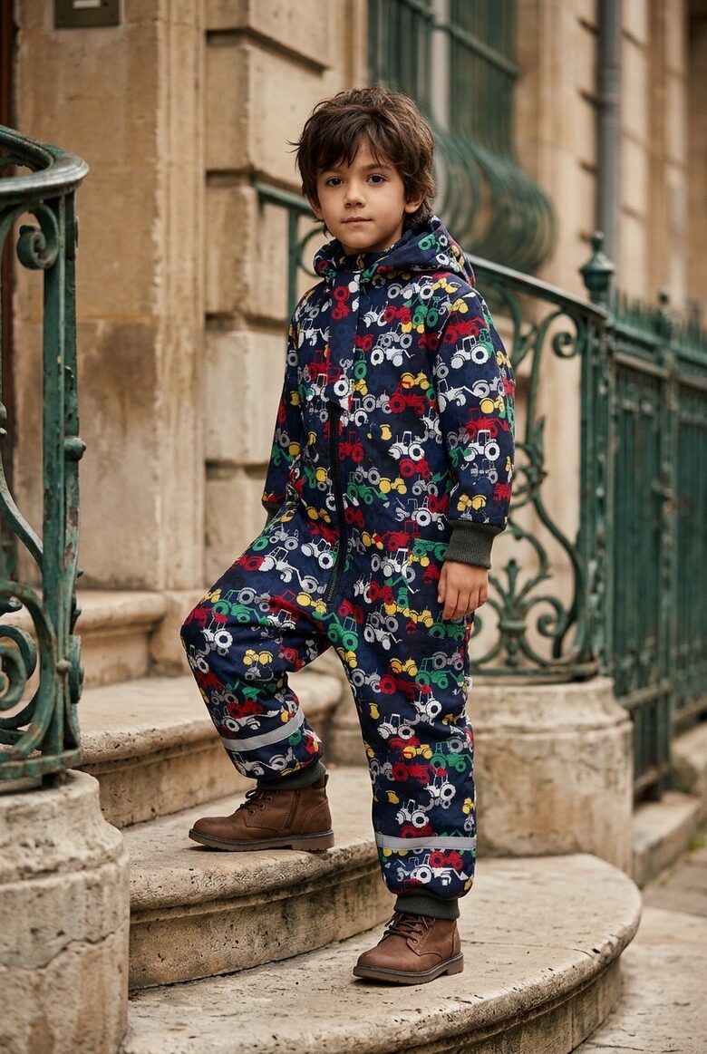 Satrpsezonu kombinezons bērniem no softshell auduma. Traktori. 74-134.izm.PIEEJAMI UZREIZ.