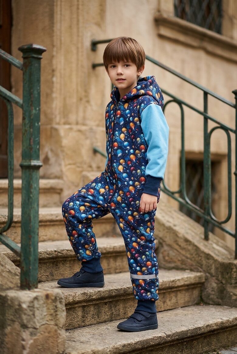 Starpsezonu kombinezons bērniem.Pilieni.