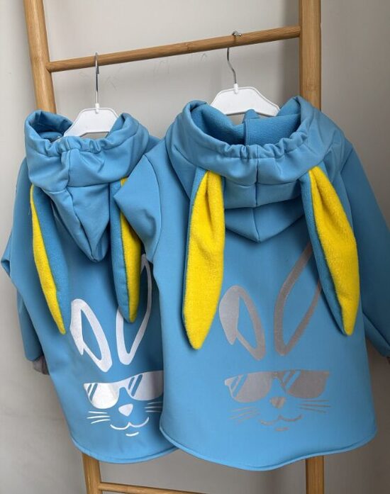 Bērnu softshell virsjaka.,,Zaķēns,,80-146.izm.Dažādas krāsās jakas.