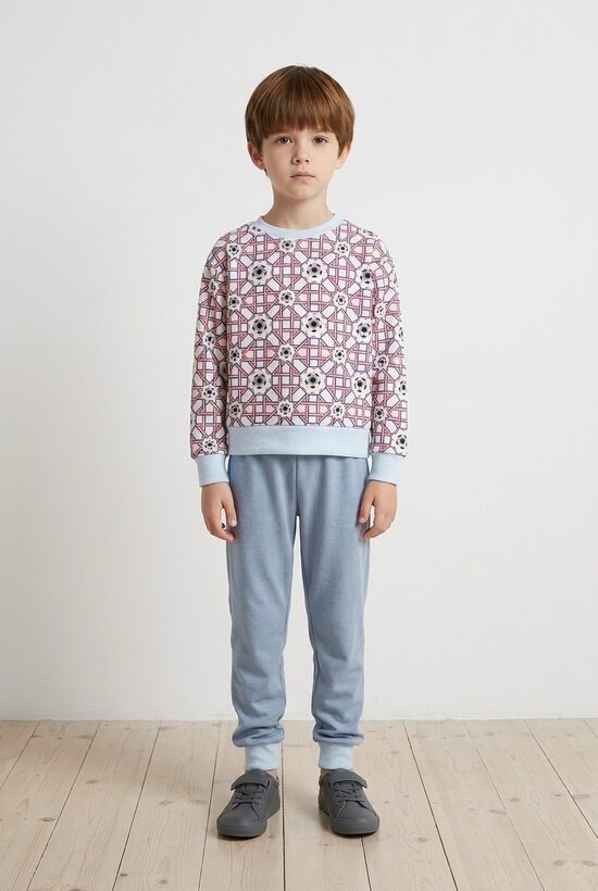 Bērnu pidžama no kokvilnas trikotāžas.Apģērbu komplekts.92,122.izm.