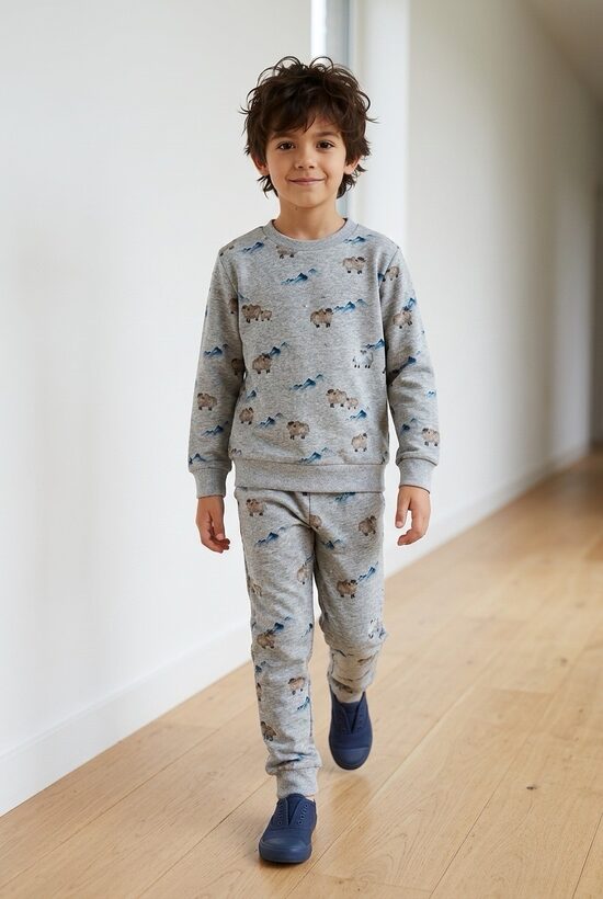 Kokvilnas trikotāžas džemperis VAI bikses bērniem. Kamielīši. 80-134.izm.