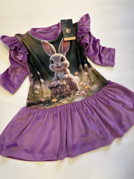 Ceriņu tonī kleita meitenēm. Lieldienas.86-116.izm.