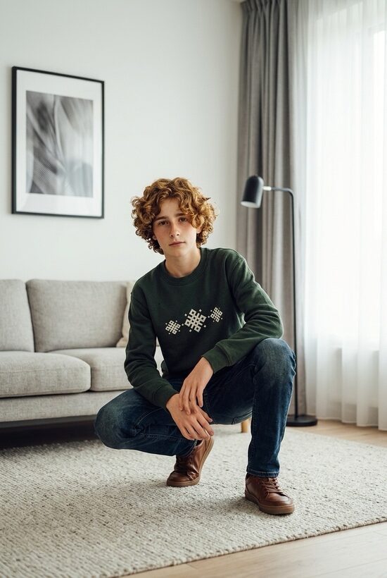 Tumši zaļš džemperis. S izm.  Auseklis.