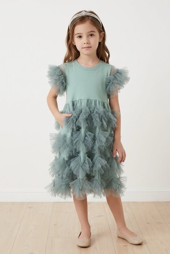 Piparmētra. Izlaiduma kleita meitenēm. 92-146.izm.