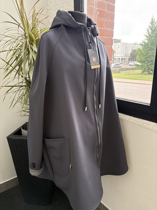 ASFALTA Pelēkā tonī  softshell jaka ar kabatām. M-6XL.