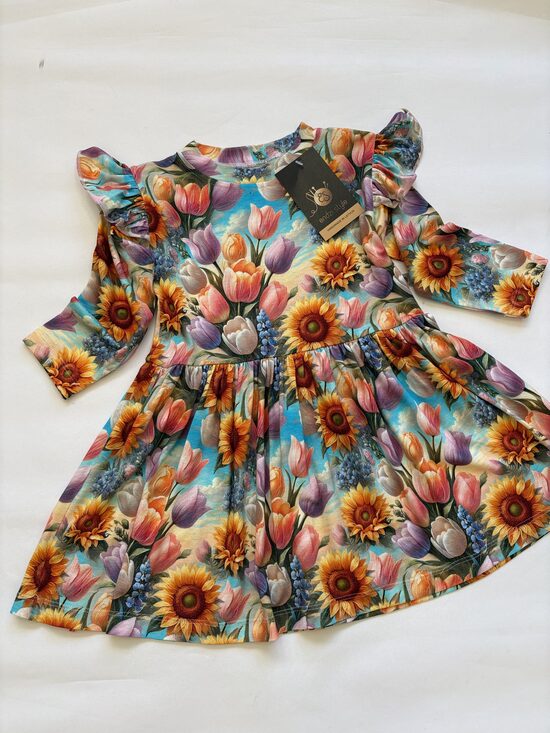 Vasaras kleita meitenēm.   Tulpītes. 86-128.izm.