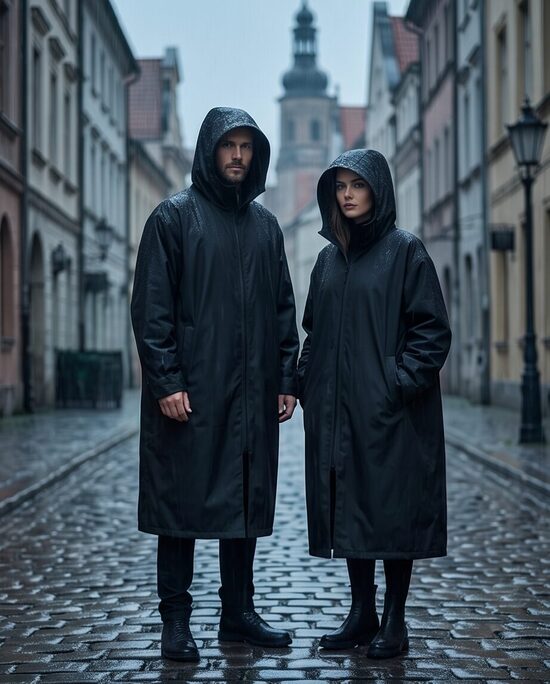 Unisex garais lietus mētelis „Urban Shield”