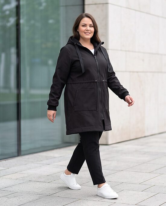 Melna sieviešu softshell parka.XS-3XL.izm.JAUNUMS !