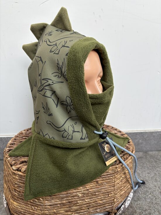 Bērnu ķivercepure. Softshell ķivercepure.  6.mēn.-10.gadi. ,,Dinozaurs,, 