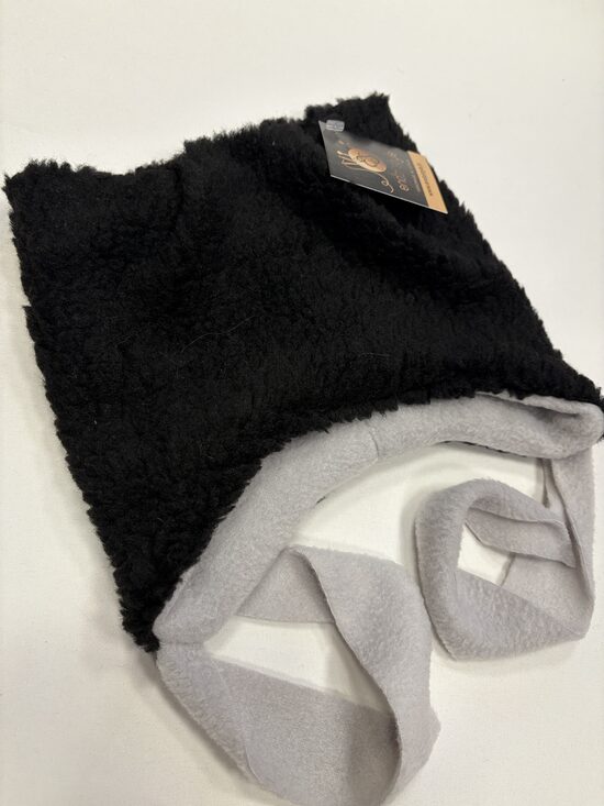 Ziemas cepure bērniem. Melnais tedijs. 