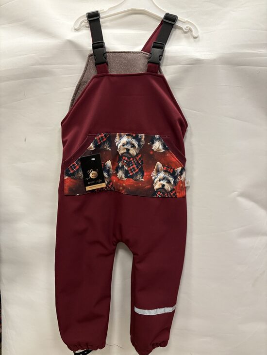 Bordo tonī softshell bikses ar lencēm. Meiteņu softshell bikses ar papildus oderi. 104.,110.izm.