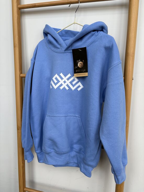 Zēnu hūdijs zilos toņos.122/128.,146/152.izm.