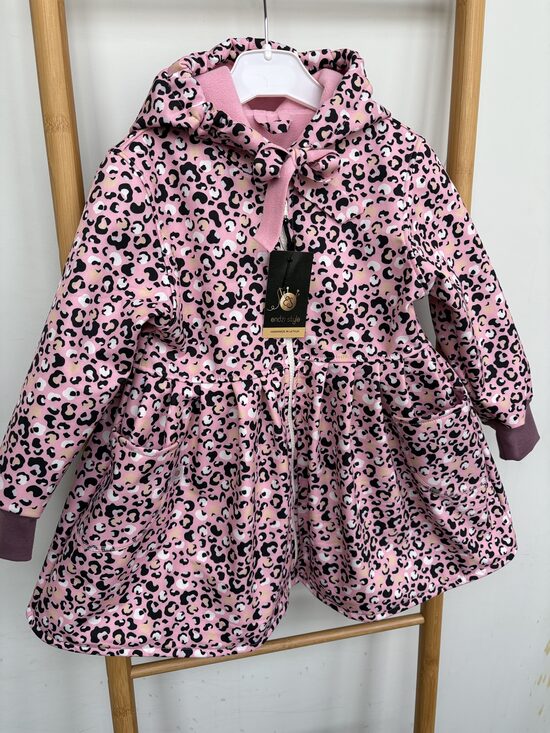 Starpsezonu mētelis meitenēm. Rozā sapnis. PIEEJAMI UZREIZ.86-146.izm.