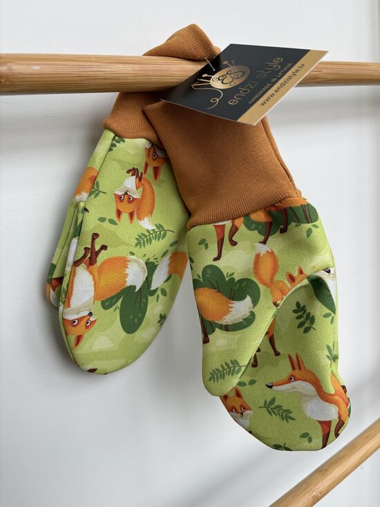 Starpsezonu softshell cimdi bērniem. Lapsiņas. 