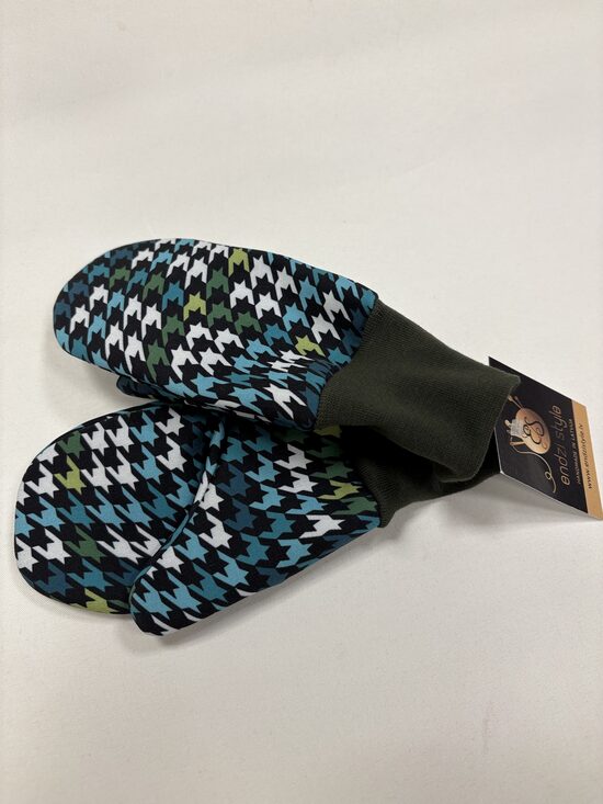 Softshell cimdi.Zaļie vilnīši.