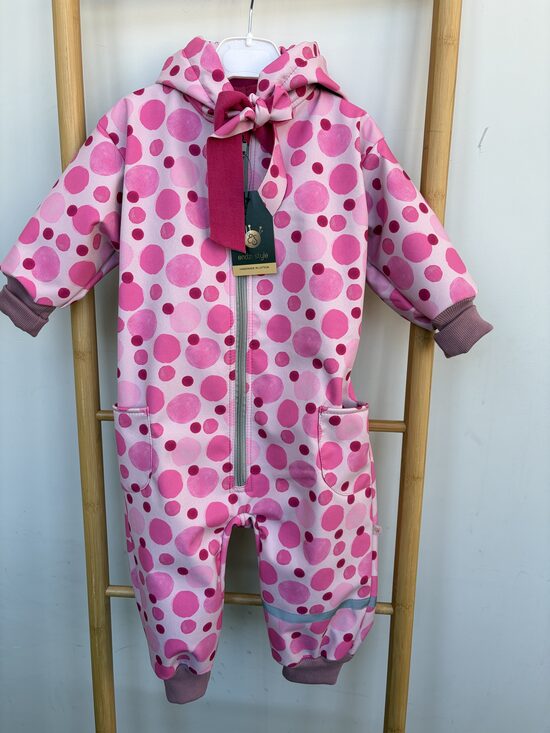 Starpsezonu kombinezons meitenēm.Rozā aplis. 74-134.izm.