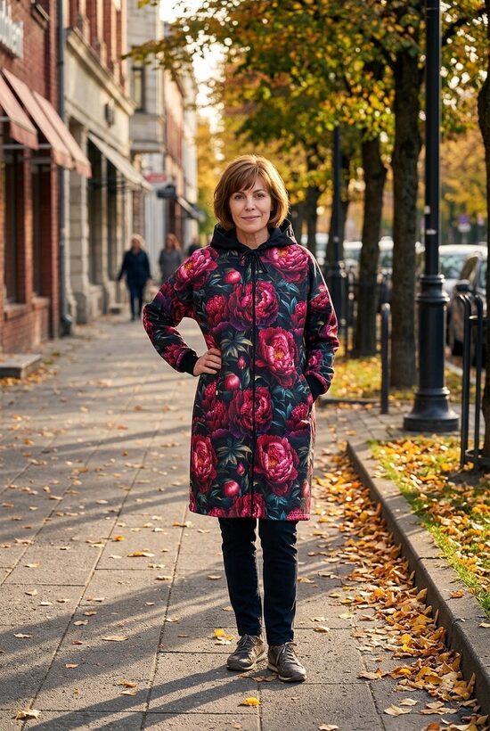 Softshell mētelis sievietēm. Peonija. (138 cm)