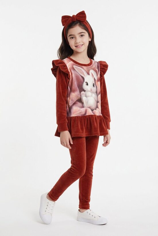 Stilīgs komplekts meitenēm. 86-116.izm.Galvas lenta.