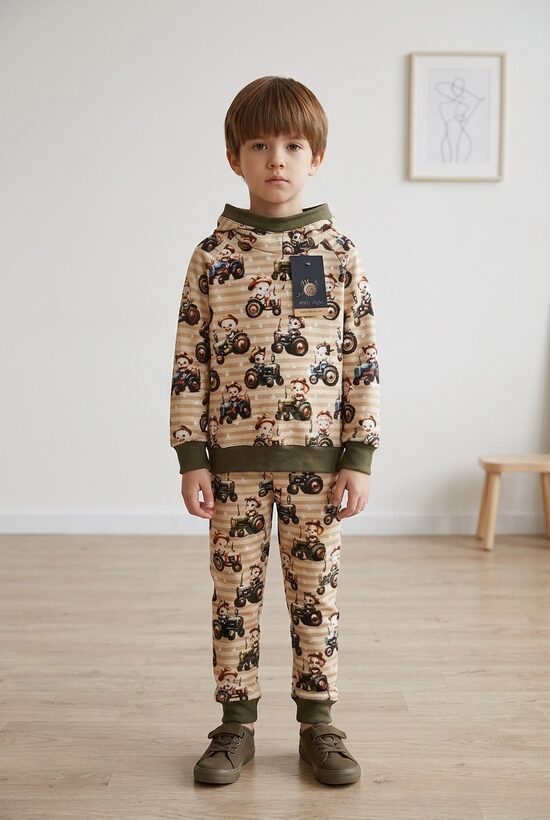 Siltais džemperis bērniem.Džemperis ar kapuci.Bikses. Jautrie draugi. 74-128.izm.