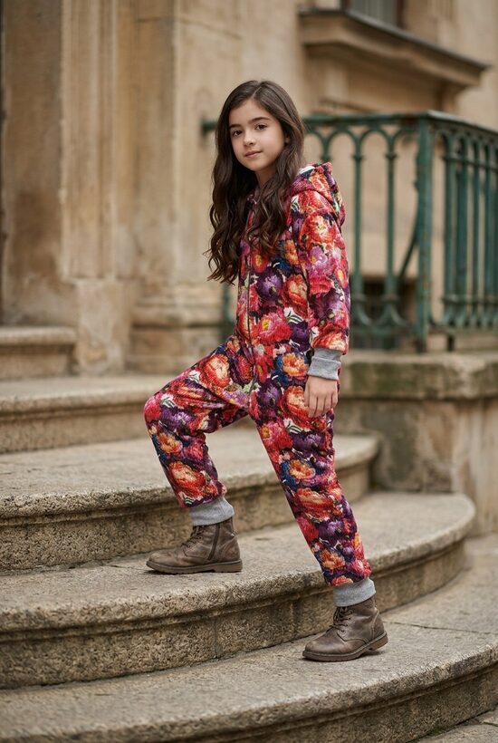 Starpsezonu kombinezons.Košie ziedi.74-128.izm.