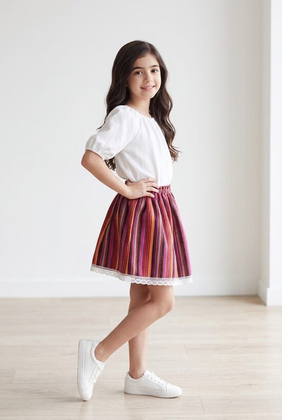 Svārki stilizēti , rakstaini. Baiba. Sieviešu svārki.Meiteņu svārki.