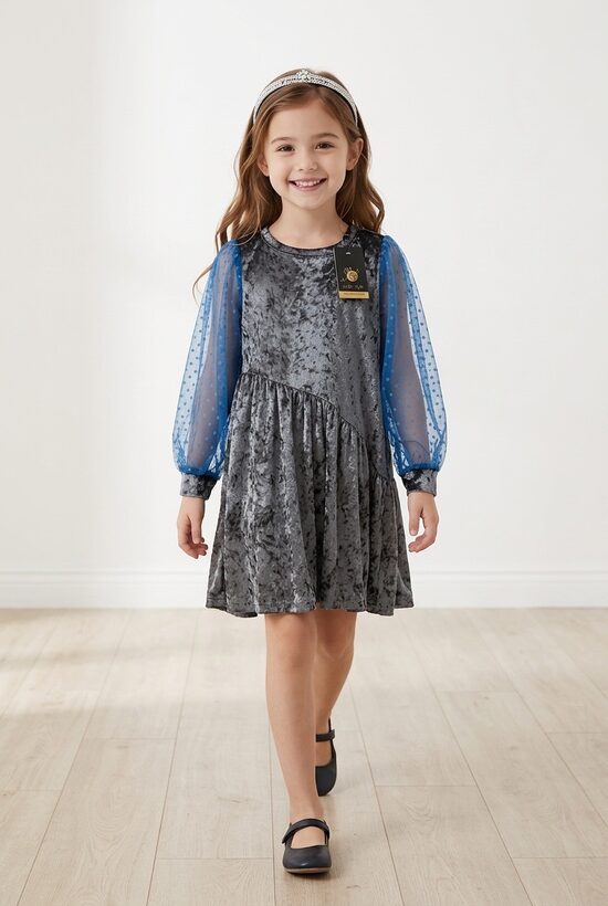 Kleita svētkiem. Samta auduma kleita. 110/116.izm.