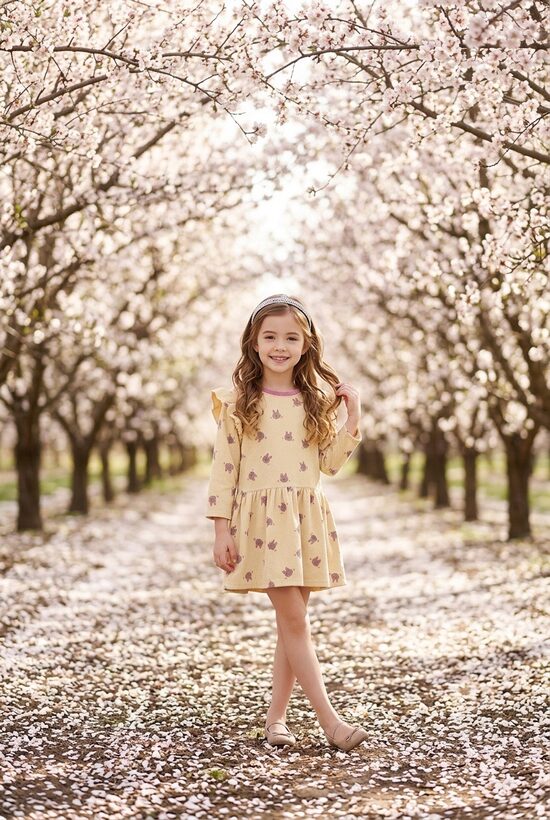 Zaķīšu kleita meitenēm. Kleita ar volāniem. 74-134.izm.