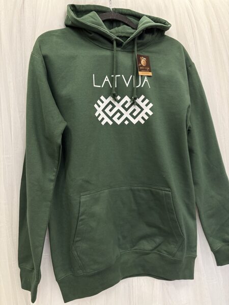 Zaļš vīriešu hūdijs.Latvija.XS,S,L,XL,2XL.