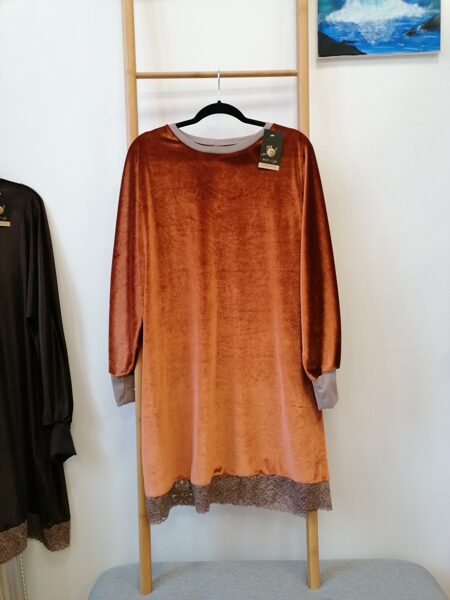Sieviešu džemperkleita ar kimono rokām ,,Brique,, Oversize 14