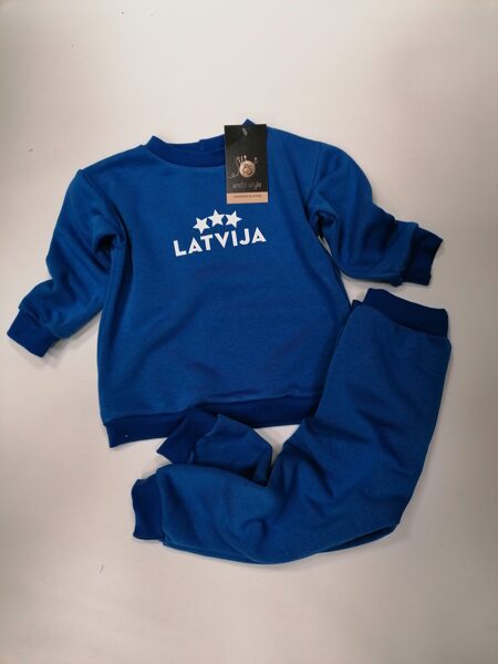 Zils džemperis un bikses.Latvija.110.izm.