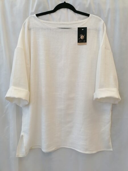 Elegants vīriešu lina krekls piena baltā tonī.S,M,L,XL,XXL,XXXL.